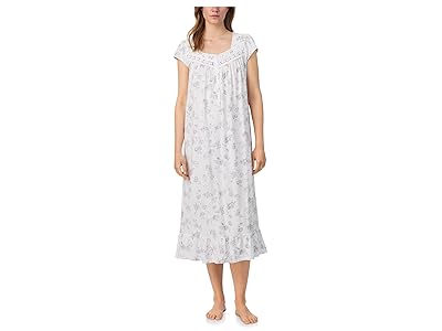 Eileen West Cotton Knit Cap Sleeve Long Nightgown Women
