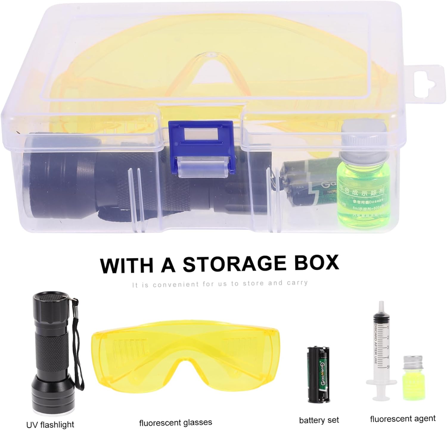 Cabilock 1 Set Air Conditioner Leak Detection Tool Small Air Conditioning Tools Coolant Leak Detector Leak Test Flashlight Portable Car Leak Kit Transparent Stainless Steel