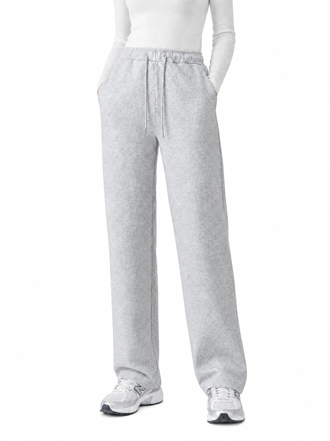 Women's Sweatpants Wide Leg Sweatpant Comfy Baggy Sweatpants with Pocket