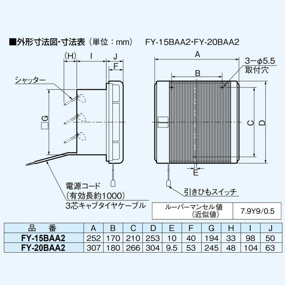 Panasonic 浴室用換気扇 FY-20BAA2未使用品 Amazon | Panasonic (パナソニック) 浴室用換気扇 FY-20BAA2 | 浴室
