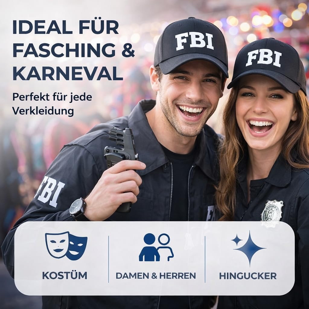 TK Gruppe Timo Klingler S.W.A.T czapka z daszkiem z daszkiem Swat, FBI, jako dodatek do kostiumu, kostium dla kobiet i mężczyzn, karnawał
