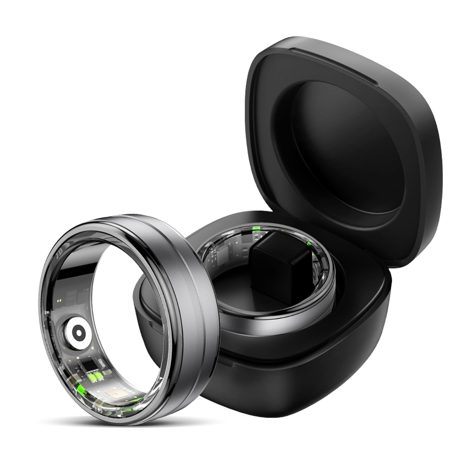 findtime Bague intelligente dorée pour homme et femme - Bracelet de fitness Android iOS - Moniteur de fréquence cardiaque - Oxygène dans le sang - Moniteur d'activité - Pour le sport, le temps, la