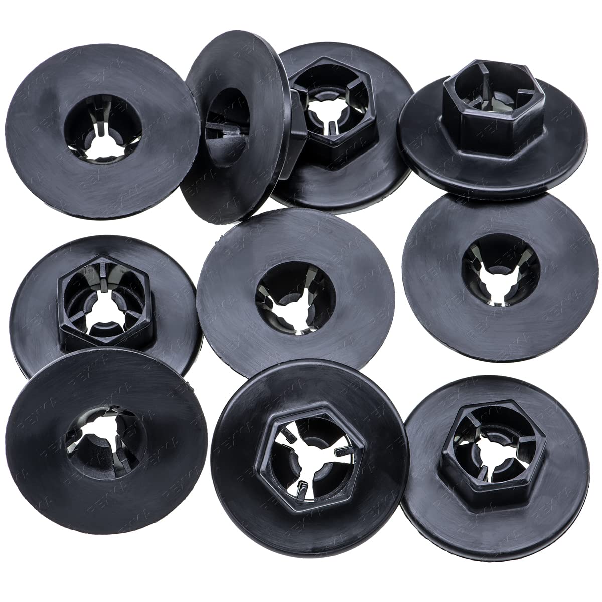 Rexka 10pcs Splash Shield Nylon Nuts for Hyundai 84145-26000 Accent Elantra Equus Genesis