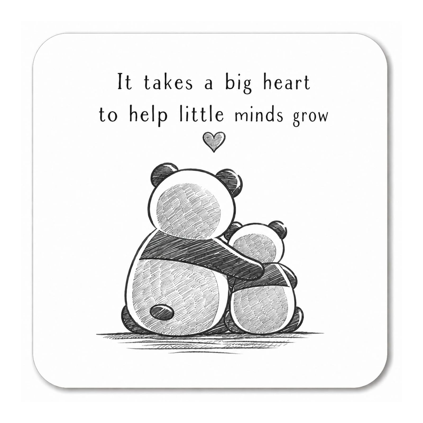 Nursery Teacher Gifts for Women Panda Coaster. Best Teacher Gifts & Childminder Thank You Gift. Cute Desk Decor, Teacher Appreciation Gift & Presents for Staff.