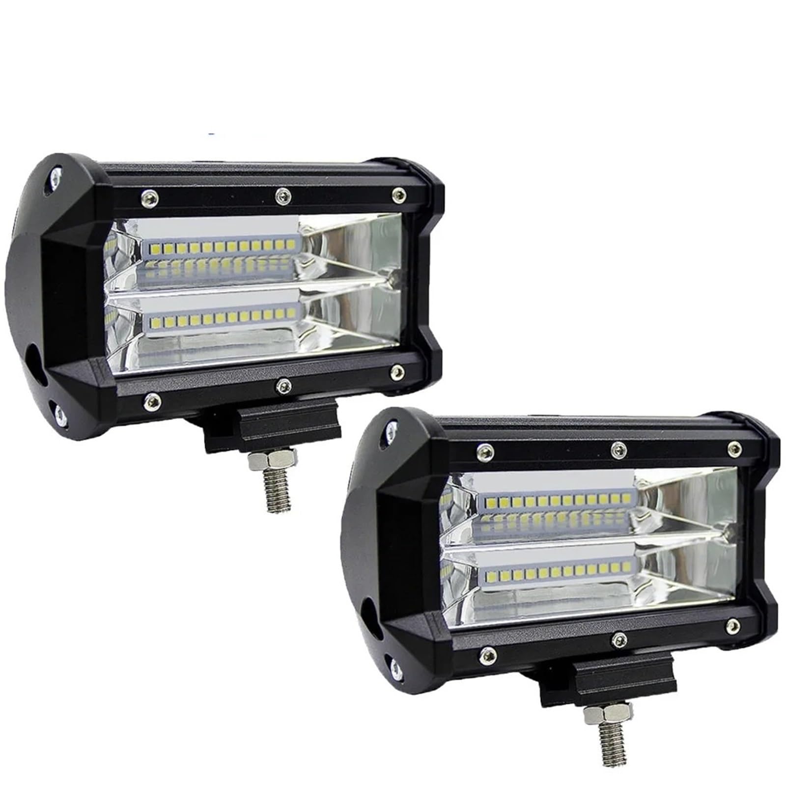 luz conducción Para ATV 4X4 UTV Barco Auto Camión Luces Antiniebla De Coche 72W Amarillo 2pc Barra Luz LED Para Focos Todoterreno 12V 24V Trabajo Ámbar