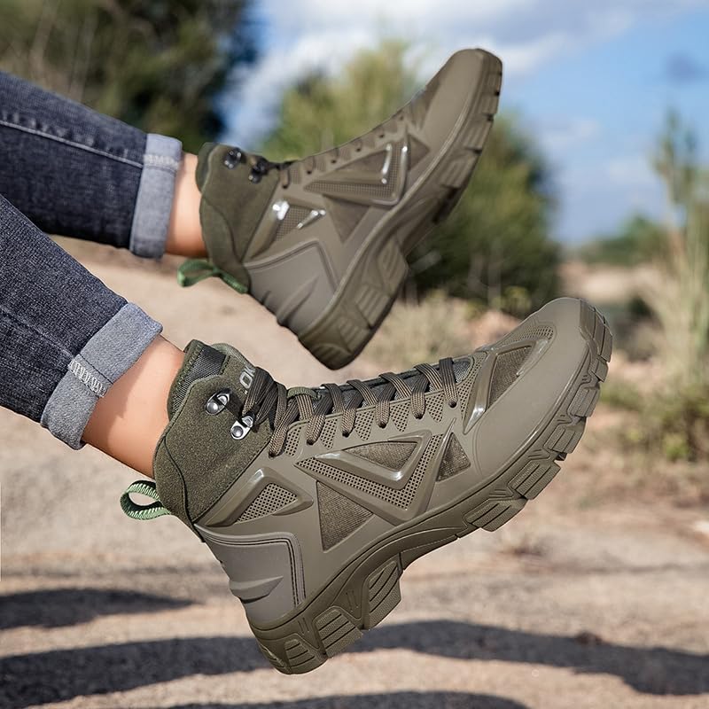 Combat Boots Tactical Military Boots Hiking Shoes Men Plus Size Waterproof Motorcycle Boots Walking for Muck