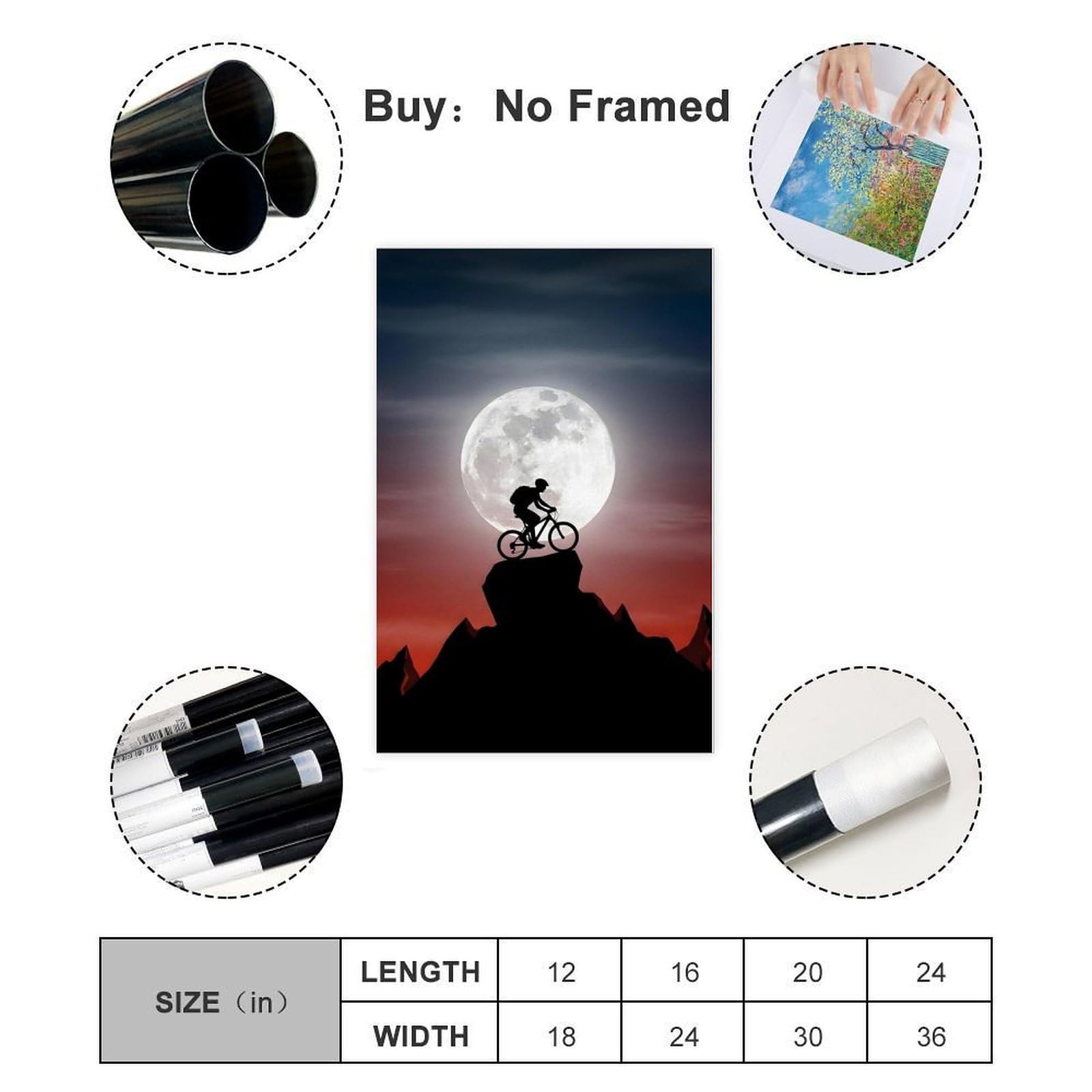 Poster su tela per dormitorio, decorazione regalo