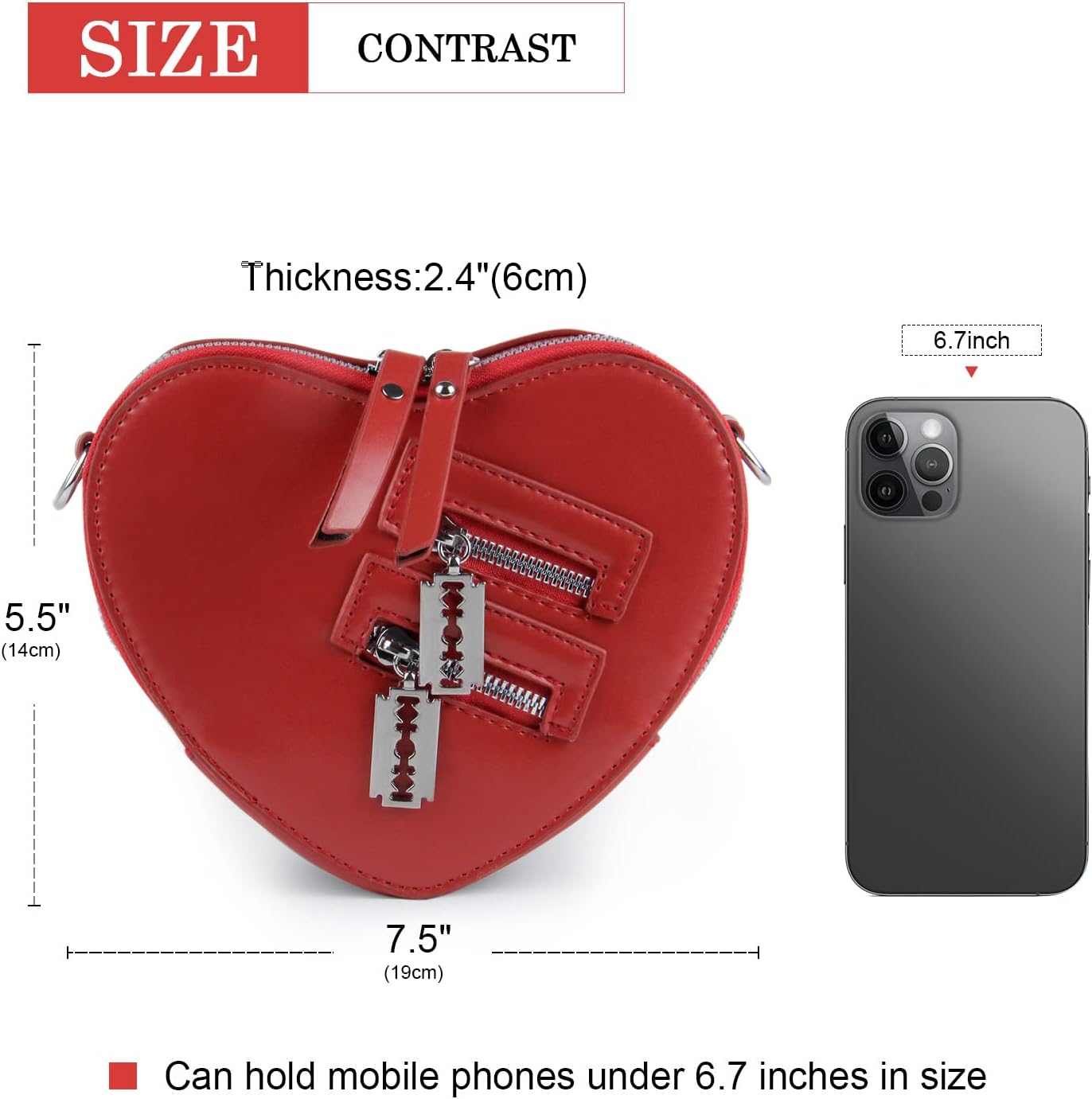 Women Red Heart Purse Cute Love Heart Shape Shoulder Handbag Girls Evening Clutch Bag Chain Purse