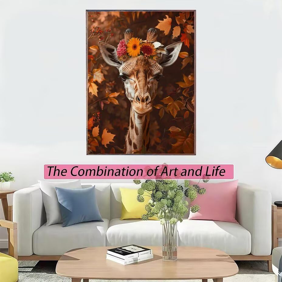 Peinture diamant girafe 5D grand format 80x110cm kit complet broderie