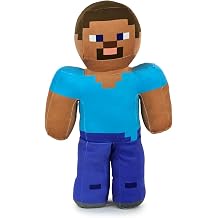 Steve Plush Toy - Height 30 cm - Multicoloured - Video Game Figure Compatible with Minecraft