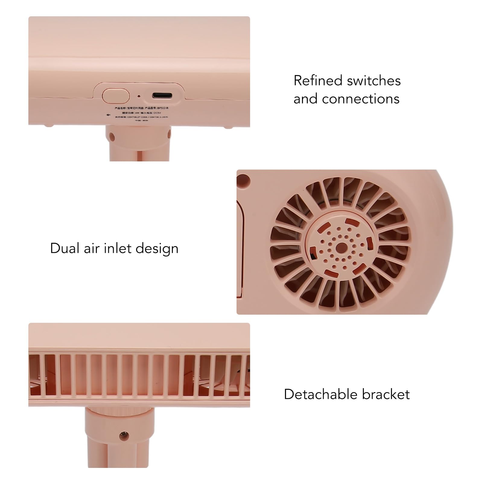 Annadue Ventilador Portátil para Cochecito, Trípode Flexible con Batería USB de 4 Velocidades, Ventilador para Cochecito con Clip para Bicicleta, Asiento de Coche, Cuna, Cinta de (PINK)