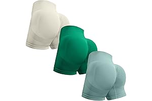 OVESPORT 3-Piece Seamless High-Waisted Yoga Shorts: Enhance Your Performance and Style