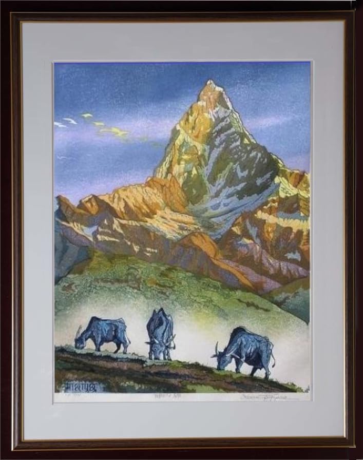 東海道五十三次「三島」 黄綬褒章受章者制作 銅版画(エッチング)