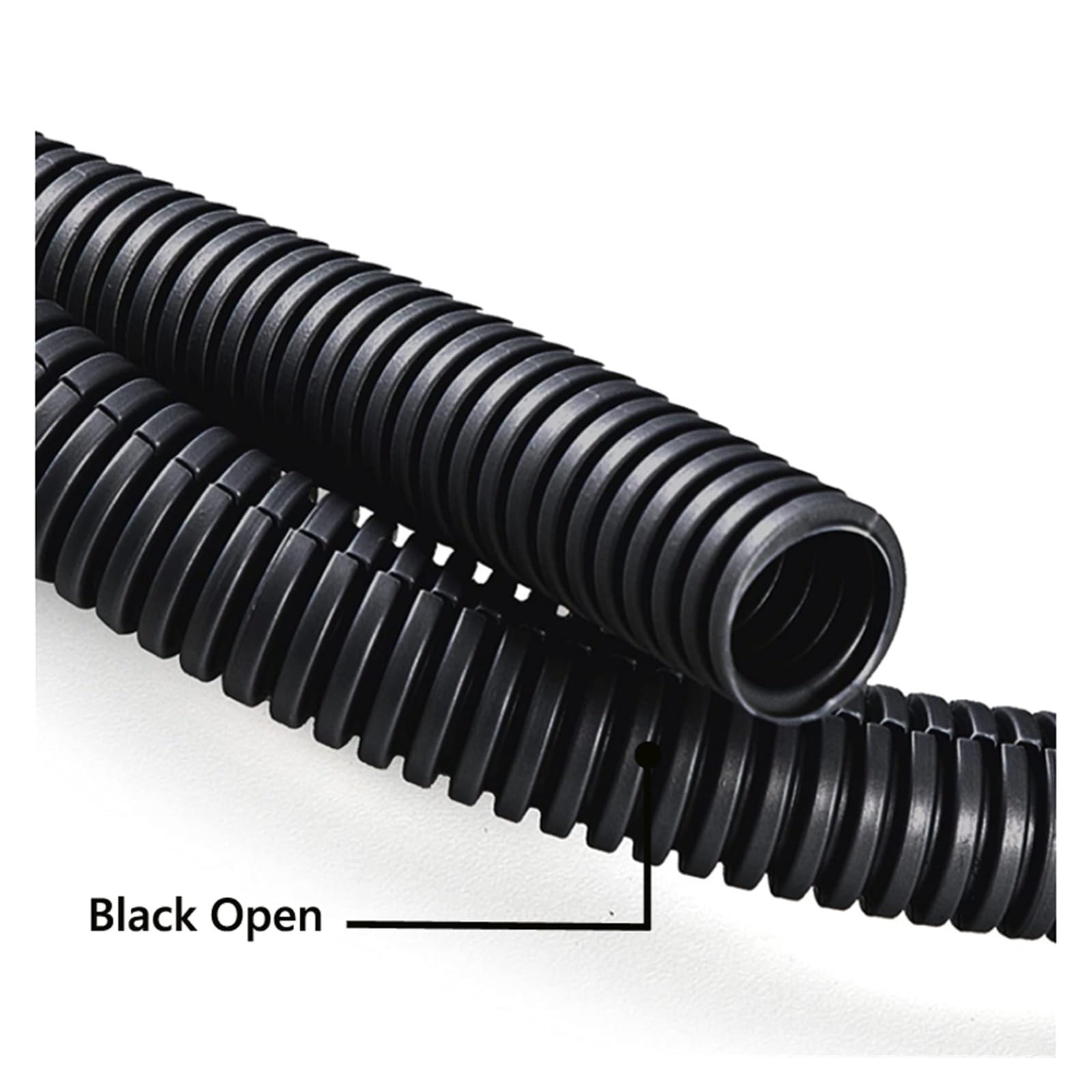 Tubo flexible, Tubo de plástico corrugado, Tubo corrugado con aislamiento de PP(Black,25mm)