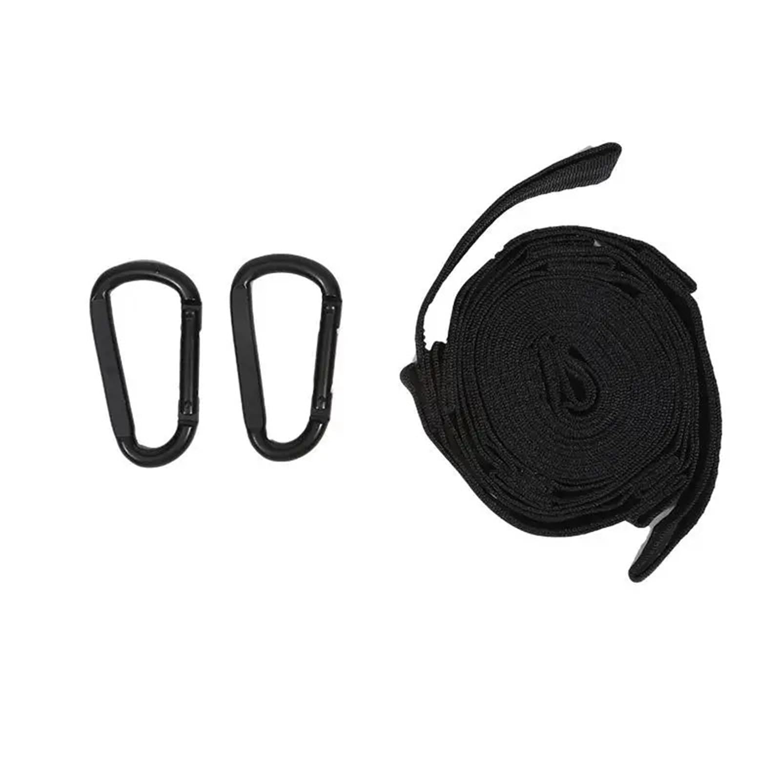 Sangles de hamac 2M, réglables, à Haute Charge, for Camping, balançoire extérieure, Accessoires Corde pour Balançoire(Black Style 2)