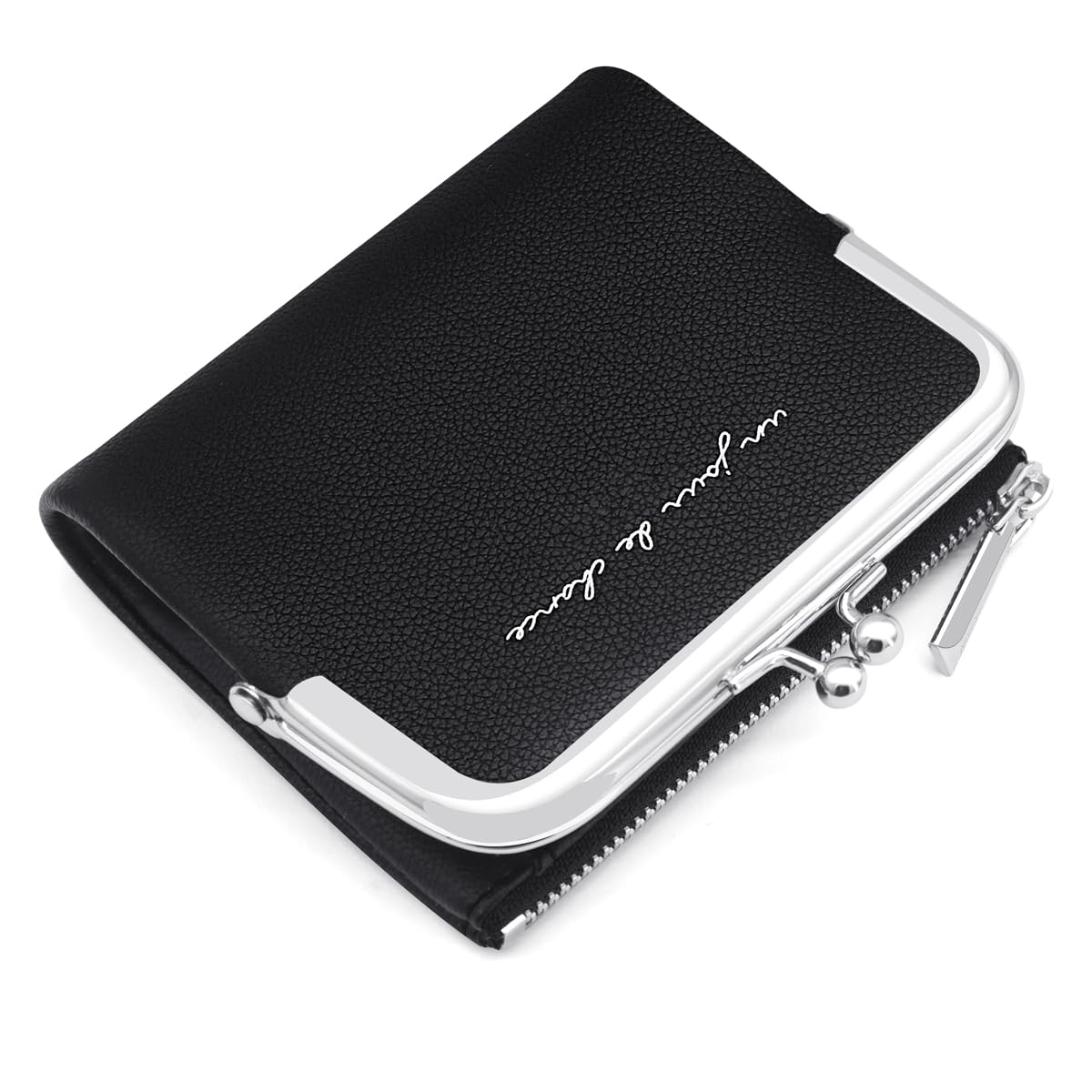 GOUNNU Portefeuille Femme PU - Petit Porte Monnaie Compact 15 Cartes