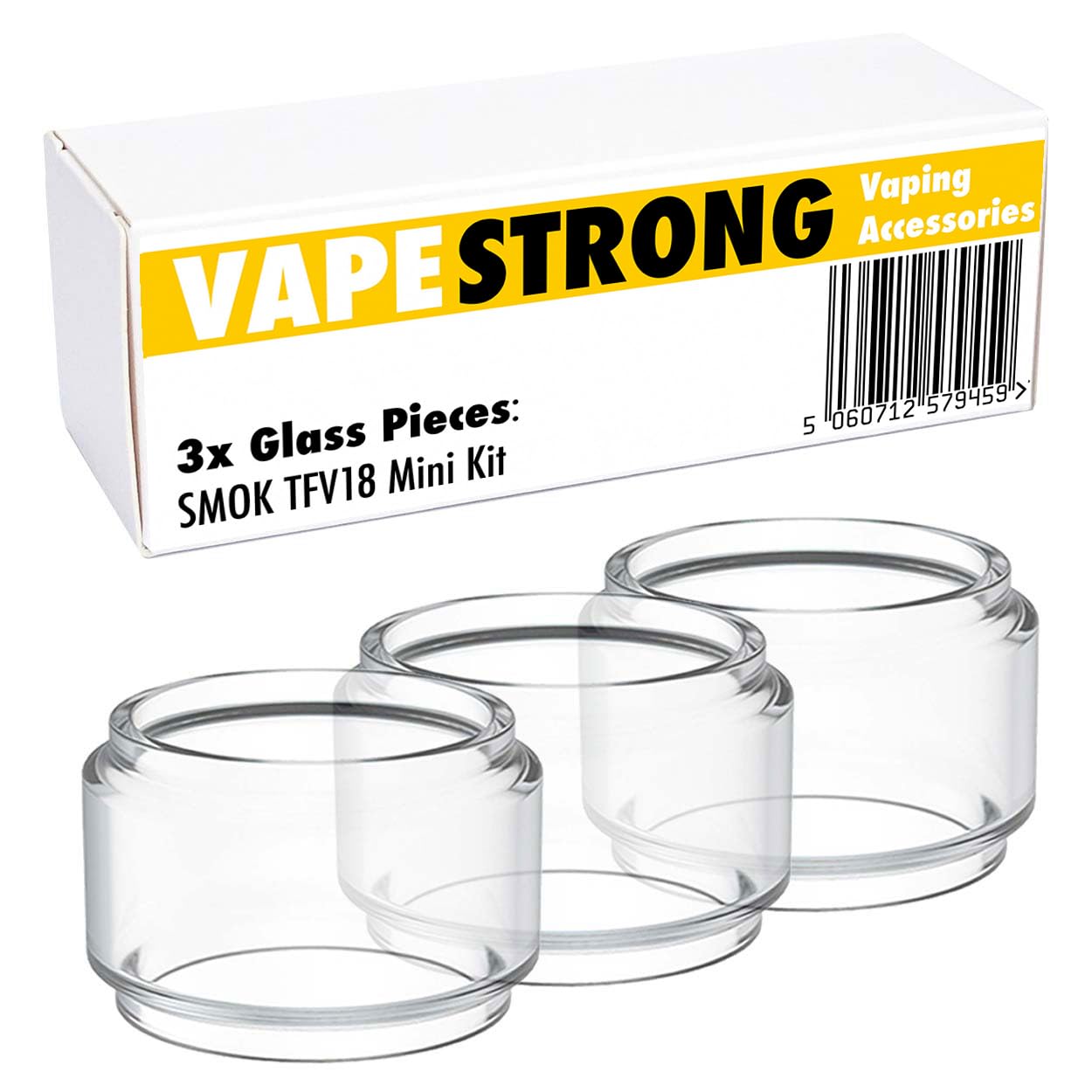 VAPESTRONG 3X Bubble Bulb Glass Spare Tubes for SMOK TFV18 Mini Tank Fat Boy