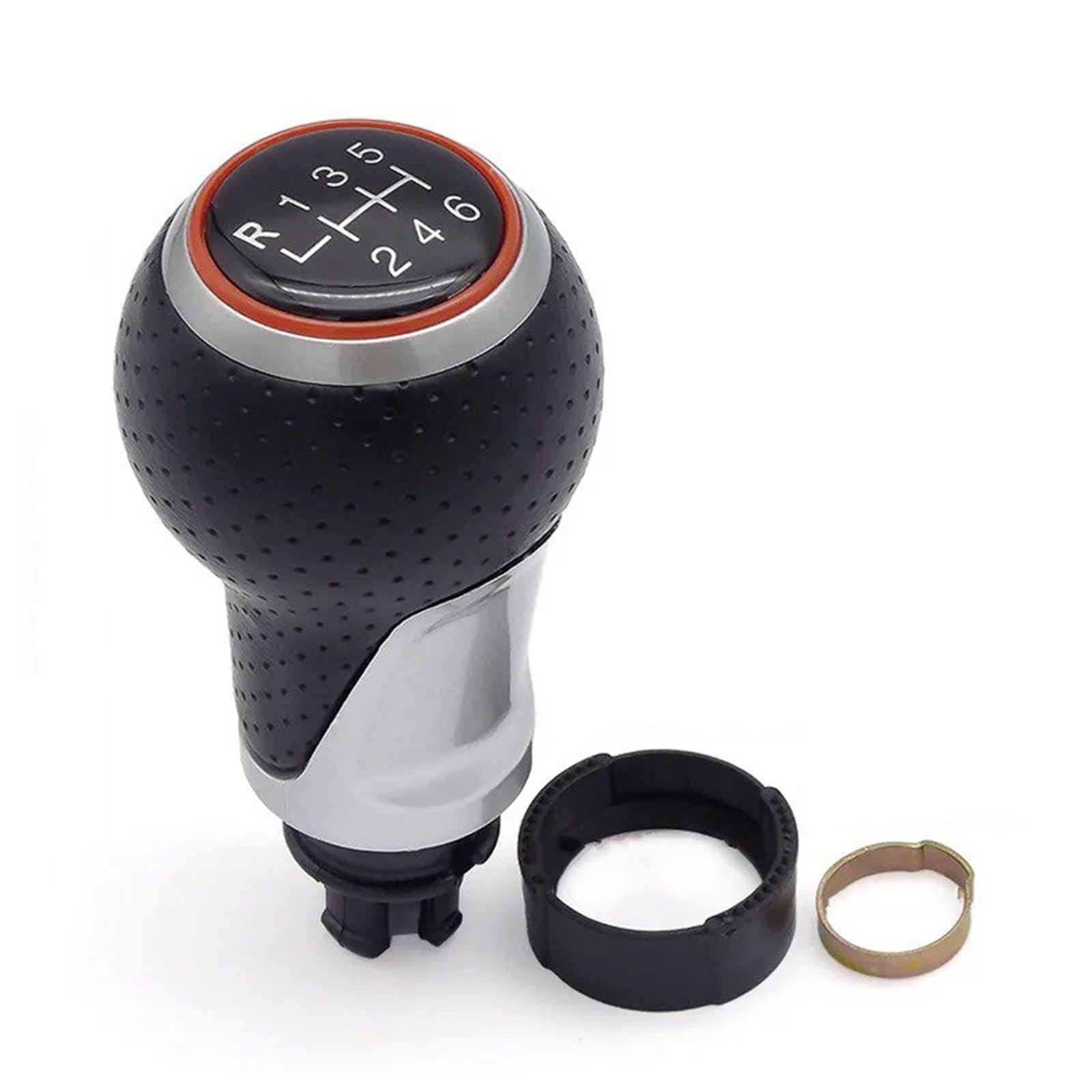 tusgt Gear Shifter Knob Head for Skoda for A3 for A4 B6 B7 B8 for A6 S4 8K for A5 8T for Q5 8R Car Gearbox Shift Knob Head Transmission Parts 12MM(SQ-red-040-6)