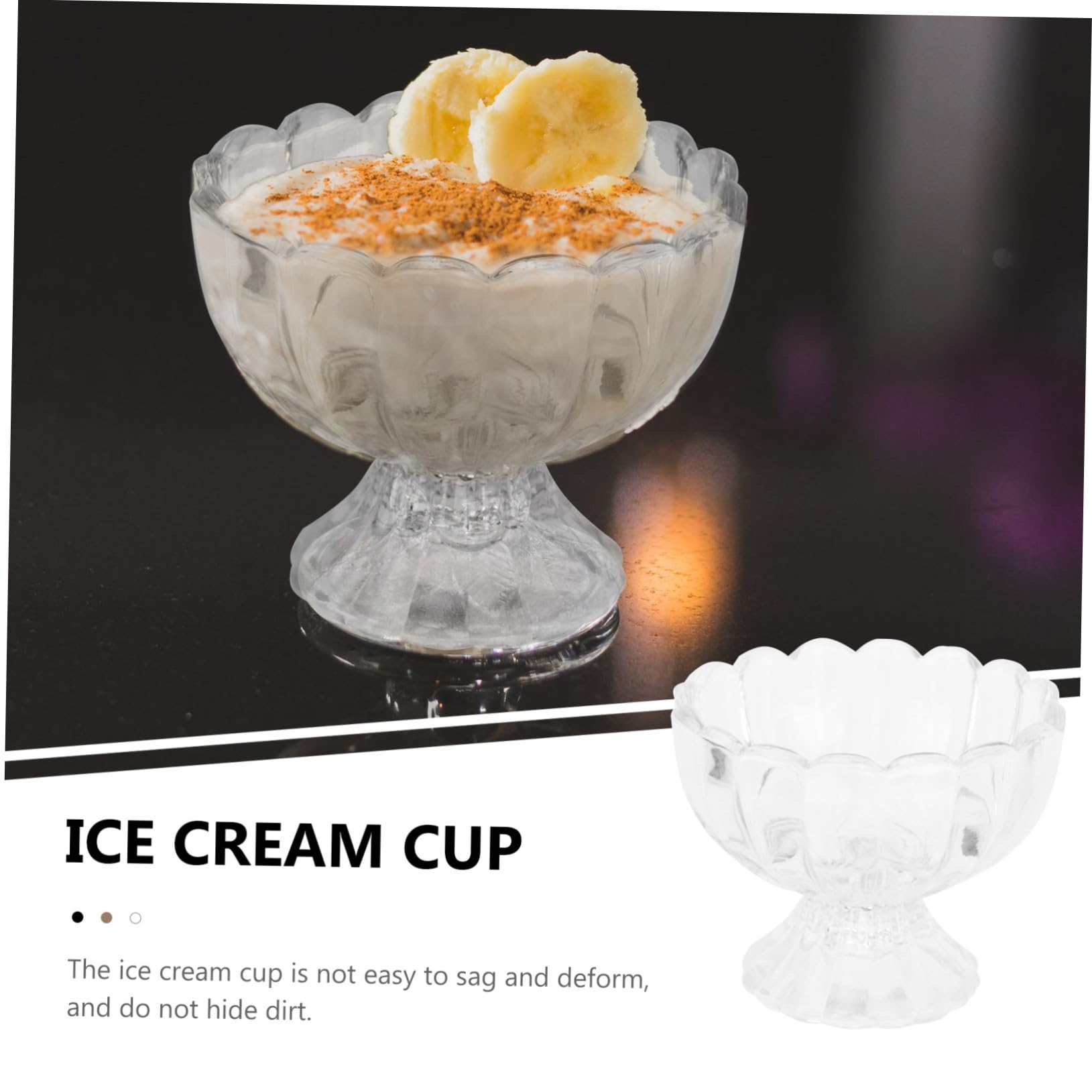 Copa de Postre de Vidrio Loto 5 Piezas para Helado y Pudín
