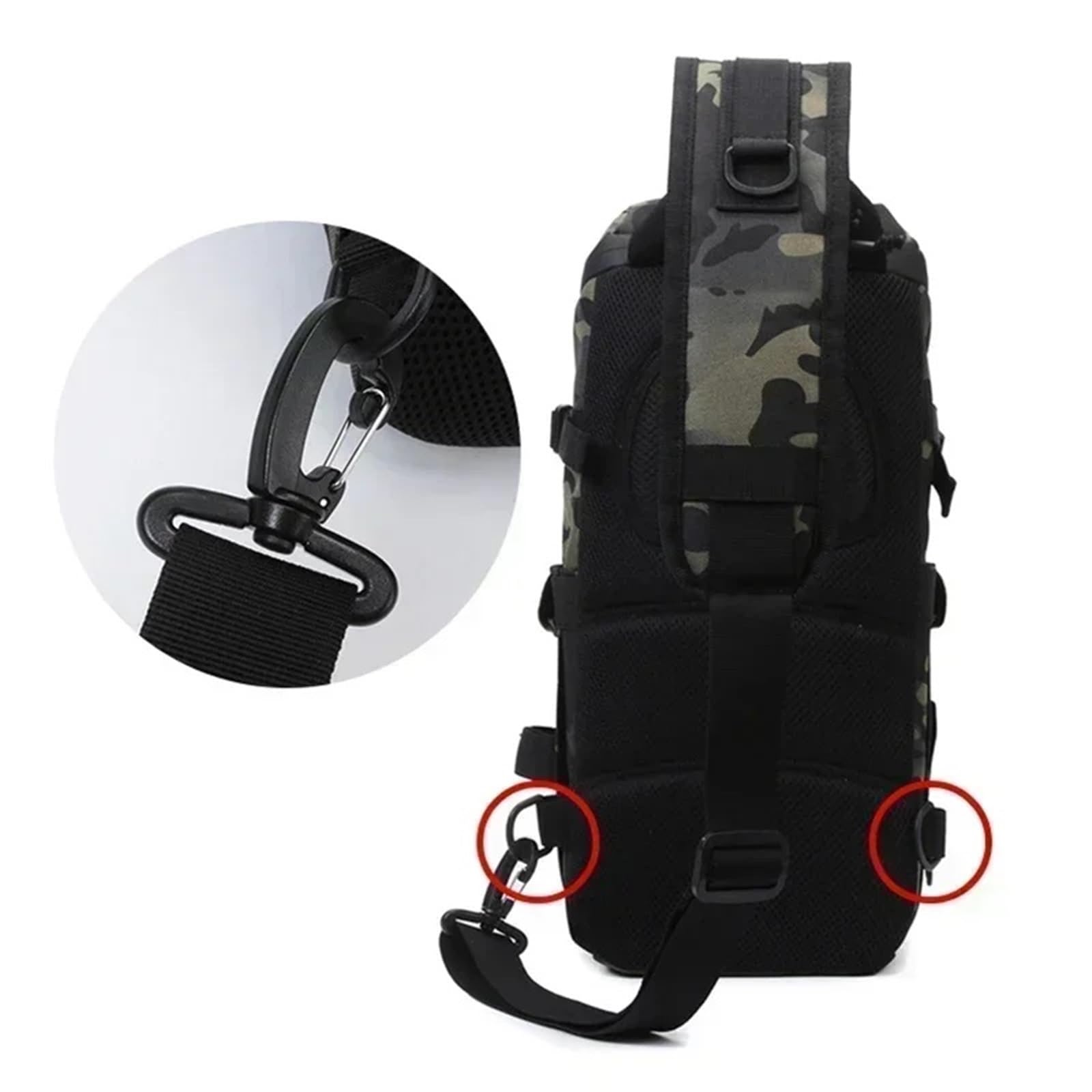 Borsa per canne da pesca Borsa a tracolla da pesca impermeabile Sport all'aria aperta Ciclismo a Zaino singolo Viaggio Arrampicata Campeggio(Color 1)