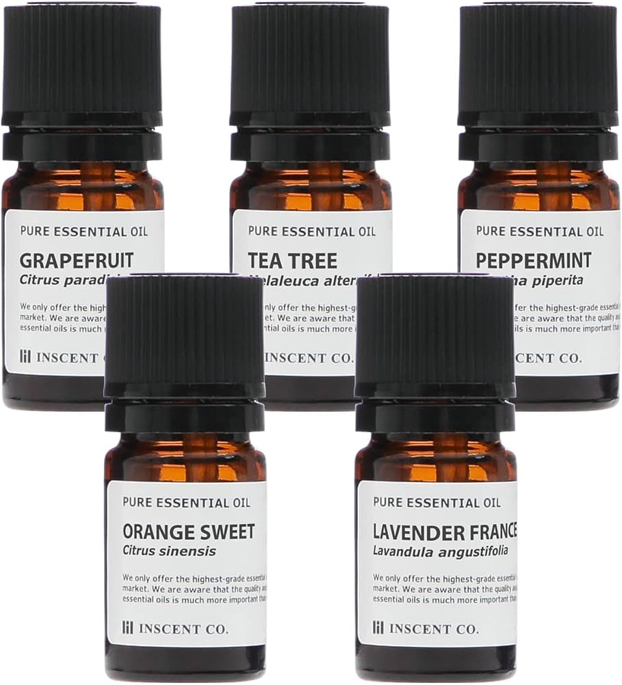 エッセンシャルオイル 5本セット Amazon.co.jp: インセント エッセンシャルオイル 精油 5本セット (各