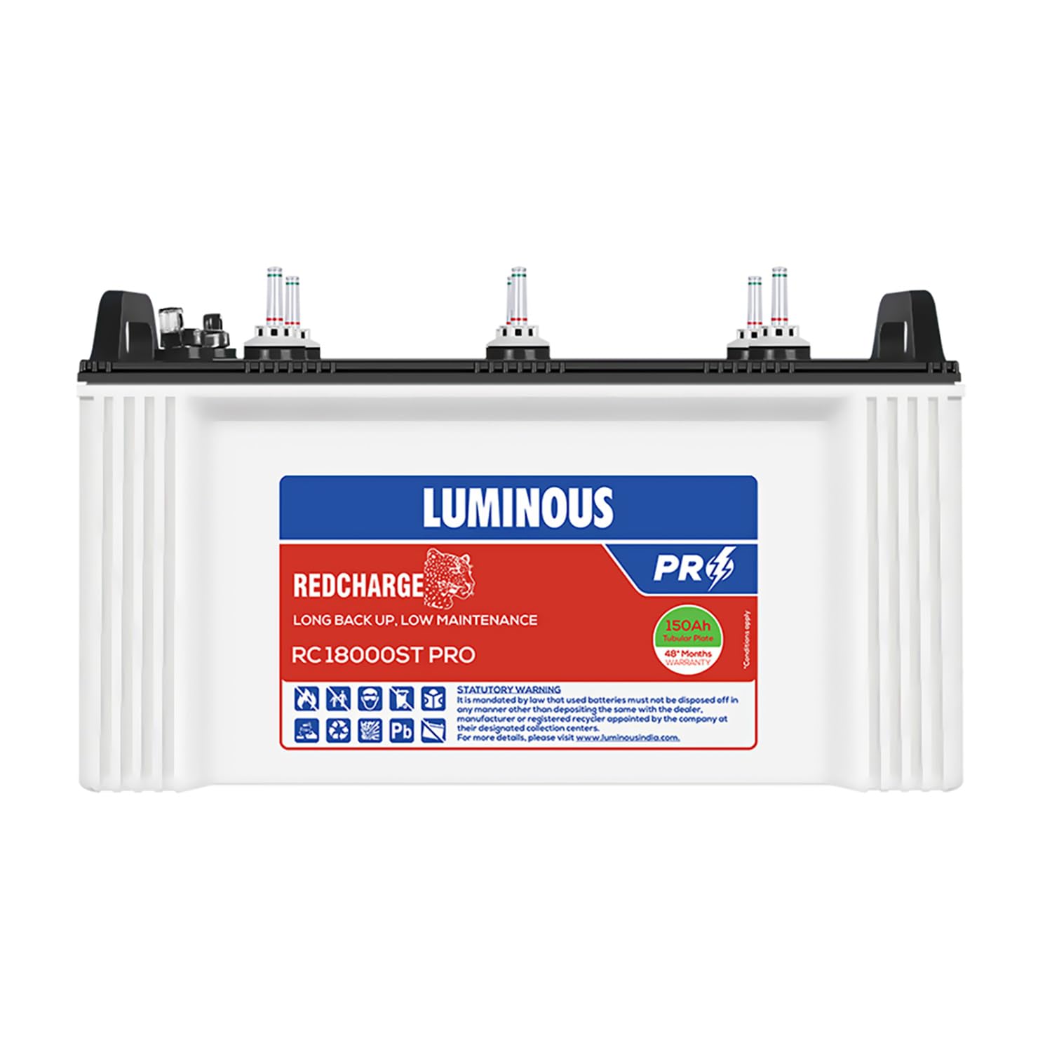 Luminous Red Charge RC 18000ST PRO Short Tubular Inverter Battery for Home, Office & Shops | 150Ah/12V High-Performance, Durable & Low Maintenance Battery | Easy Installation | 48 Months Warranty-image-35