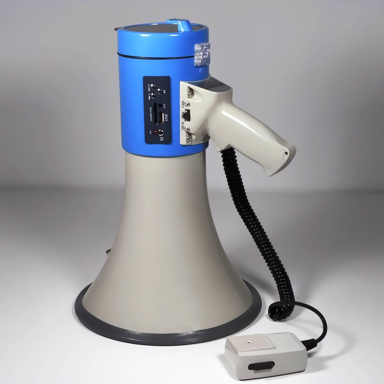 LTC Mégaphone 60W avec Sirène/USB/SD + Sangle de Transport MEGA60USB SA50521A