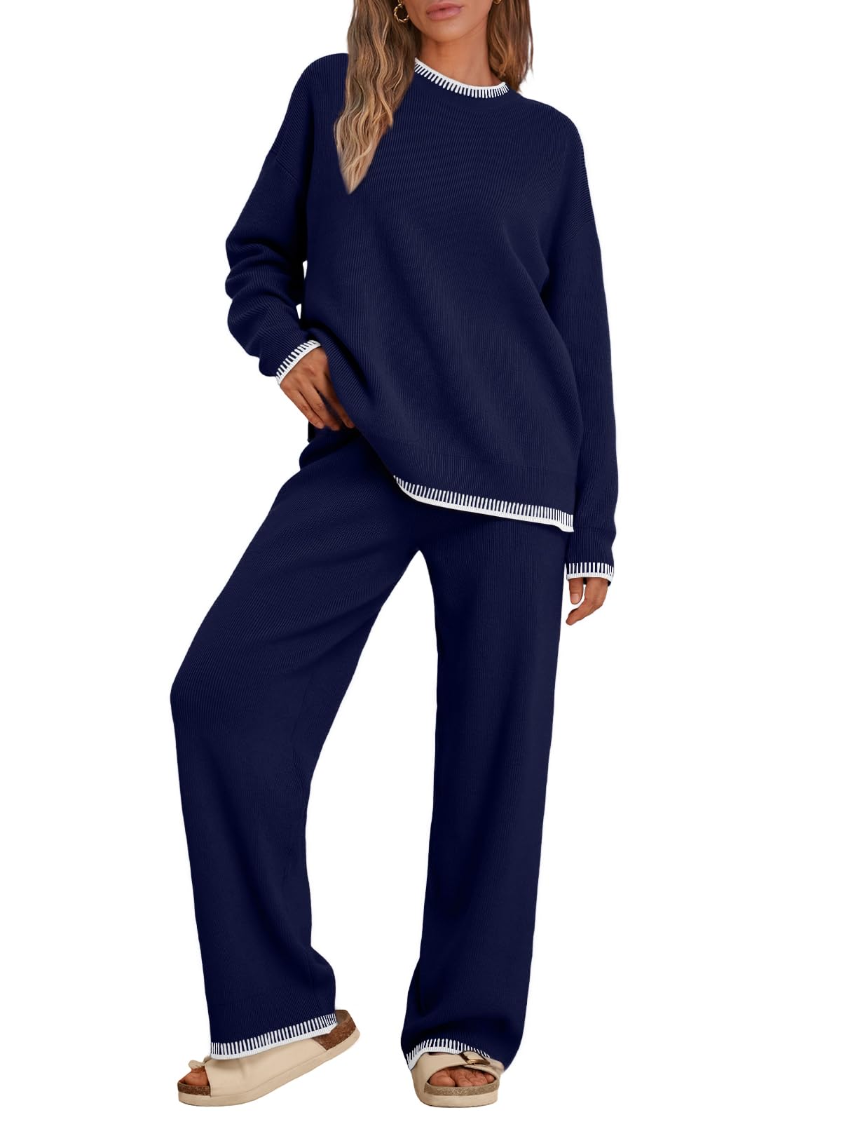 LILLUSORY 2 Piece Knit Lounge Sets Womens Matching Sweater Sets