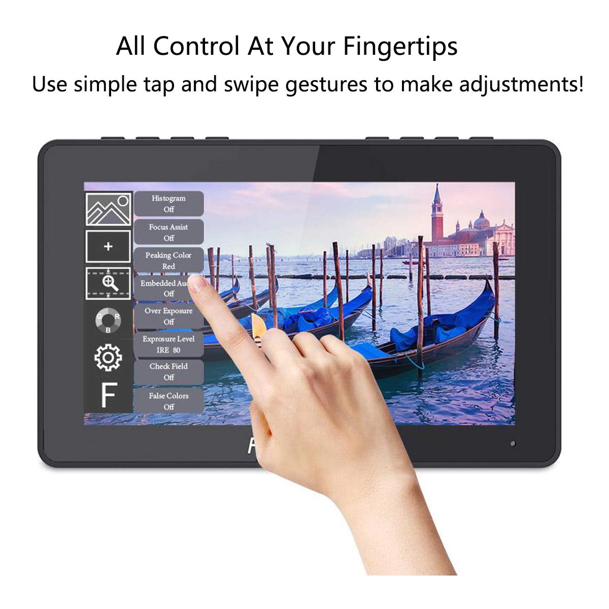FEELWORLD F5 Pro Camera Field Monitor DSLR 5.5 pollici Touch Screen IPS FHD1920x1080 4K Uscita HDMI braccio inclinabile Potenza Uscita F970 Installare e Kit