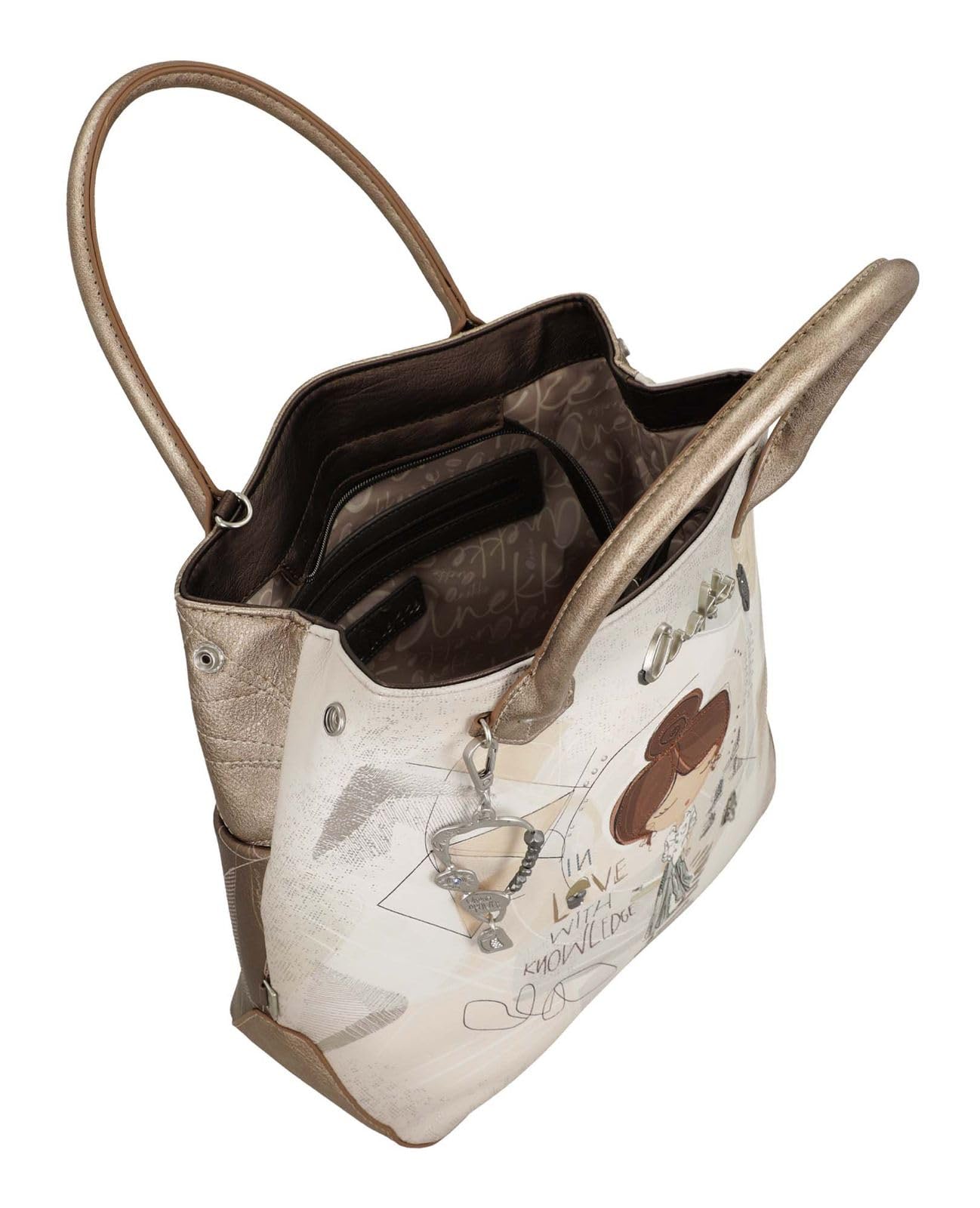 Anekke bolso bandolera Sophia Short Handle Bag Multicolor crema