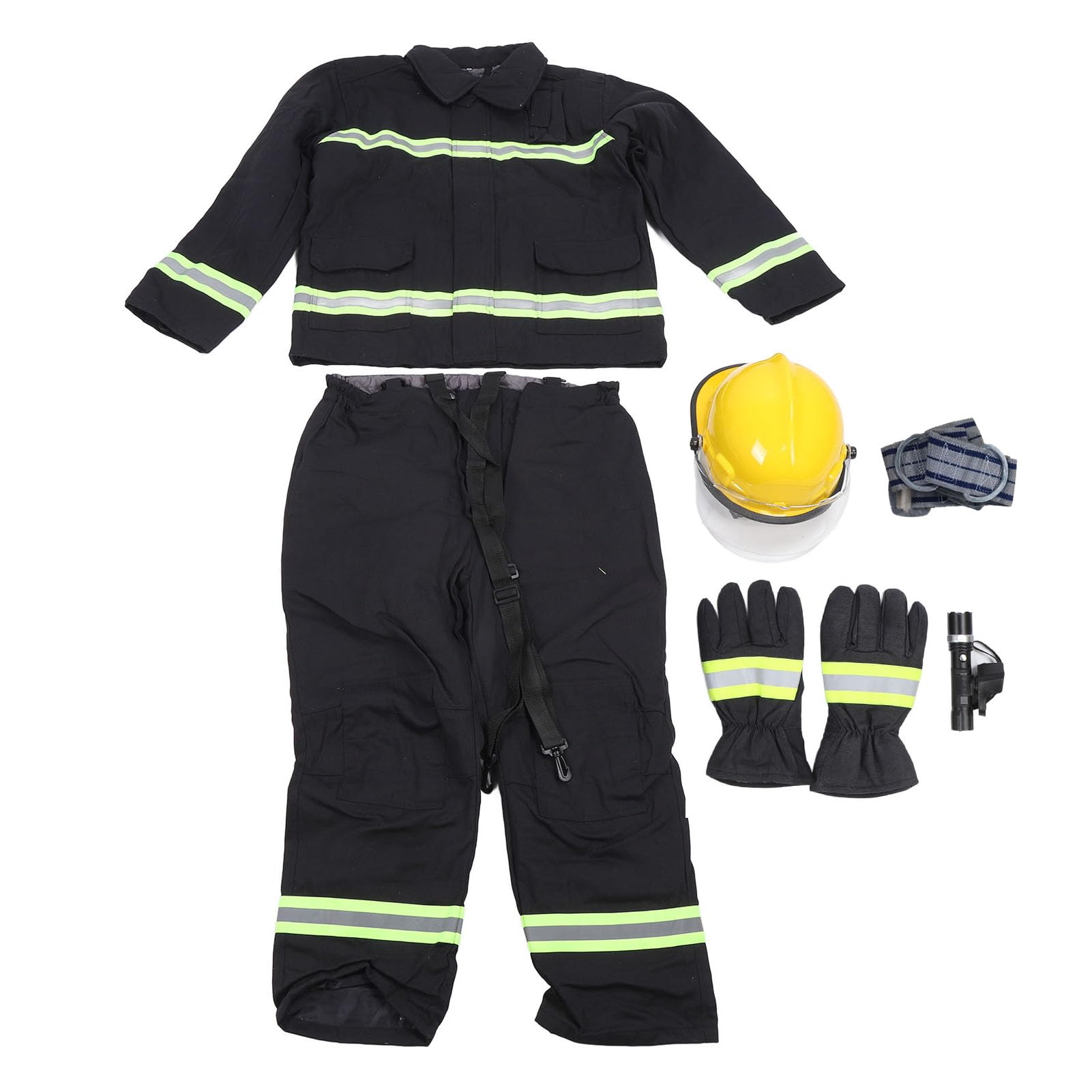 Eujgoov Traje de Seguridad Ignífugo Traje de Ropa de Seguridad Nylon de Algodón Ignífugo con Grifos Reflectantes