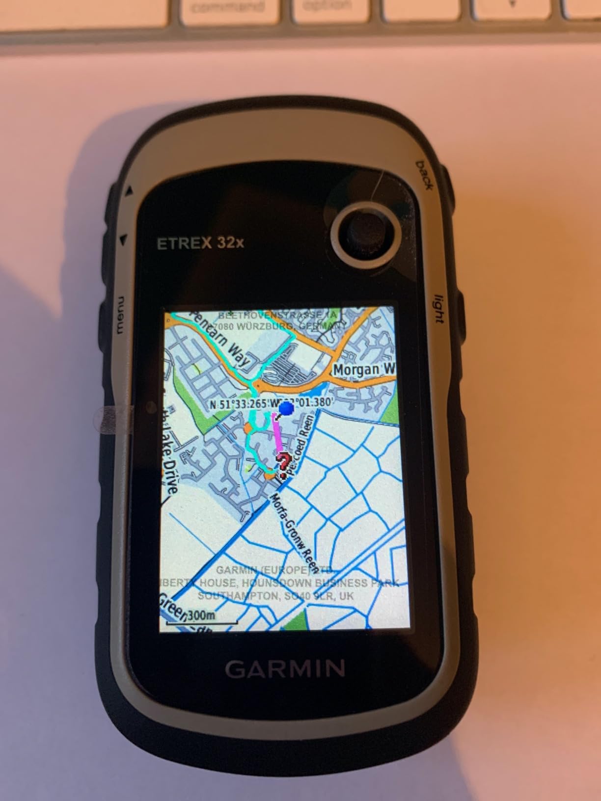 Best GPS for Hiking UK 2025 1 Garmin eTrex 32x handheld GPS device showing a map screen.