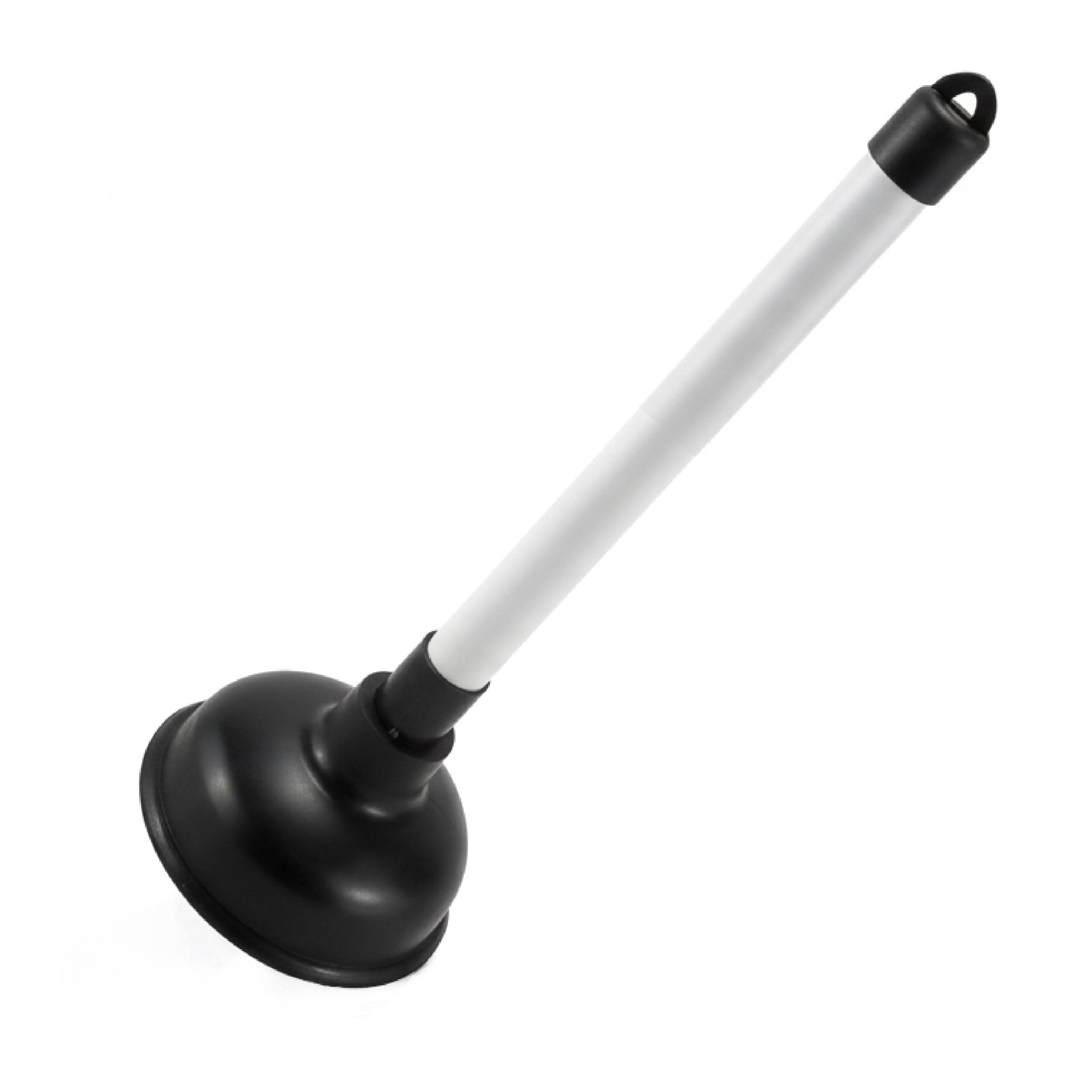 Sink Plunger for Unblocking (Pack of 1) Light Weight and Powerful Sink Drain Unblocker 100mm (4 inch) Sink Drainer with 225mm (9 inch) Plastic Handle Diameter, White/Black