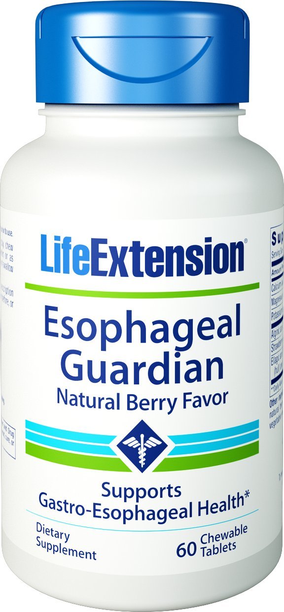 Life Extension Esophageal Guardian, Natural Berry Flavor, 60 Chewable Tabs (Pack of 1)