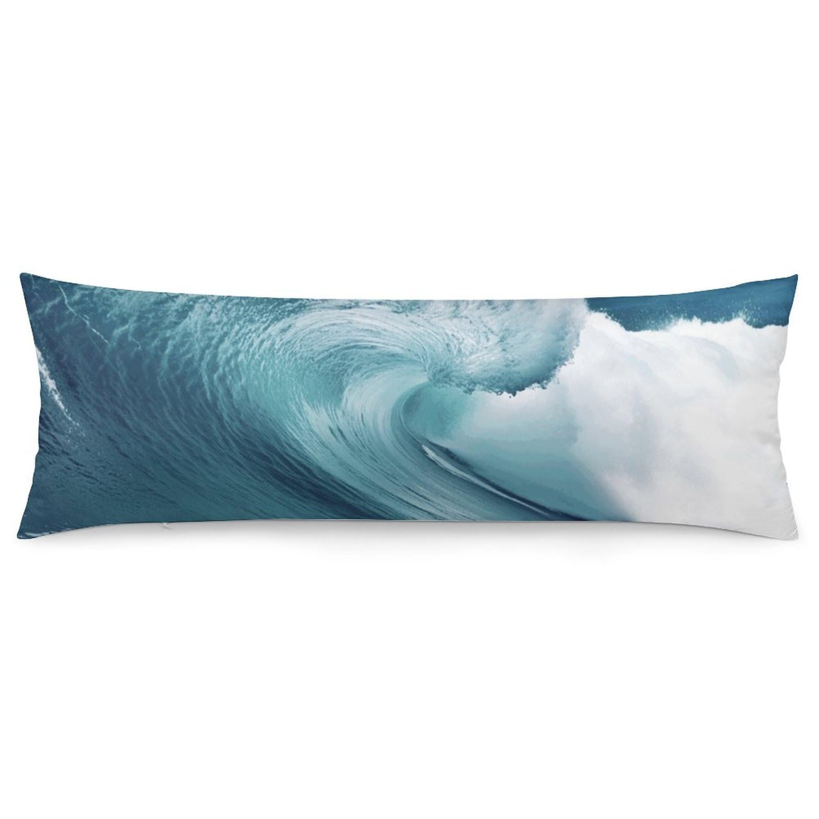 2 Pack Pillow Cases for Hair and Skin, Soft Breathable Pillow Case Covers with Hidden Zipper, Ocean Waves Pillowcase 20"x54" Pillow Covers for Sleeping Gift