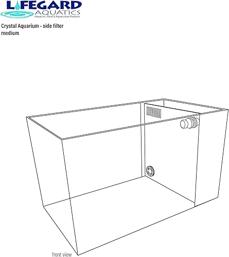 Miniatura 9 de Lifegard Aquatics Kit de acuario de cristal estilo península de 7.43 galones con filtro lateral integrado, calentador, luz LED y almohadilla de