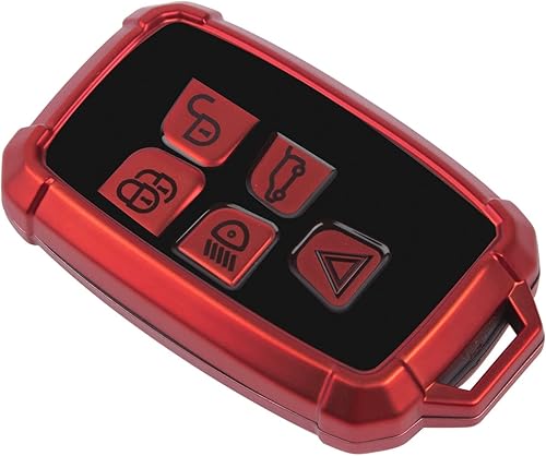 Miniatura 8 de Xotic Tech - Funda de TPU roja con 5 botones impresos, compatible con Range Rover Sport Evoque Velar Discovery4 Jaguar XE XF XJ F-PACE F-Type llave