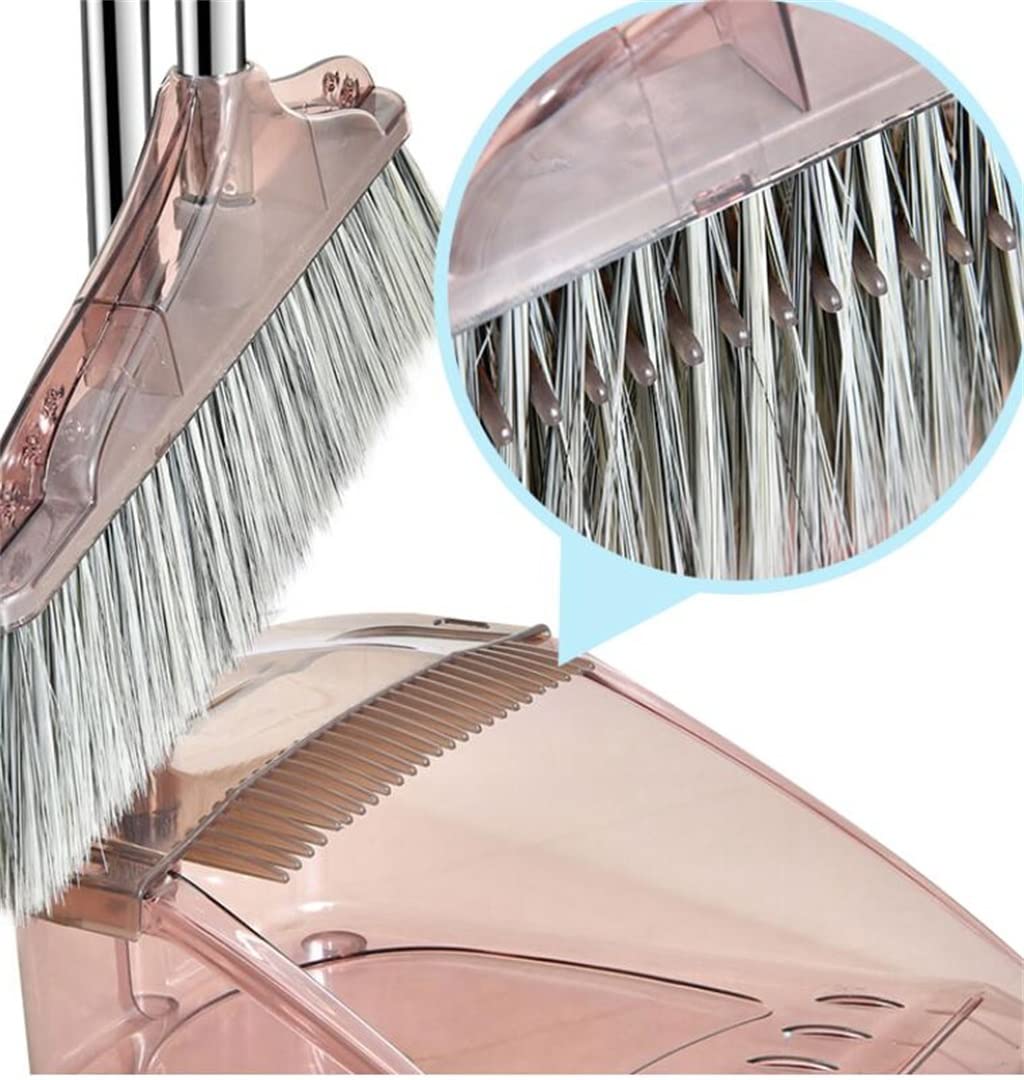 Scopa Antiaderente per Capelli Set di Paletta per spazzare la casa Piccola Combinazione di Scopa Paletta per immondizia Trasparente (Argento Taglia Unica)