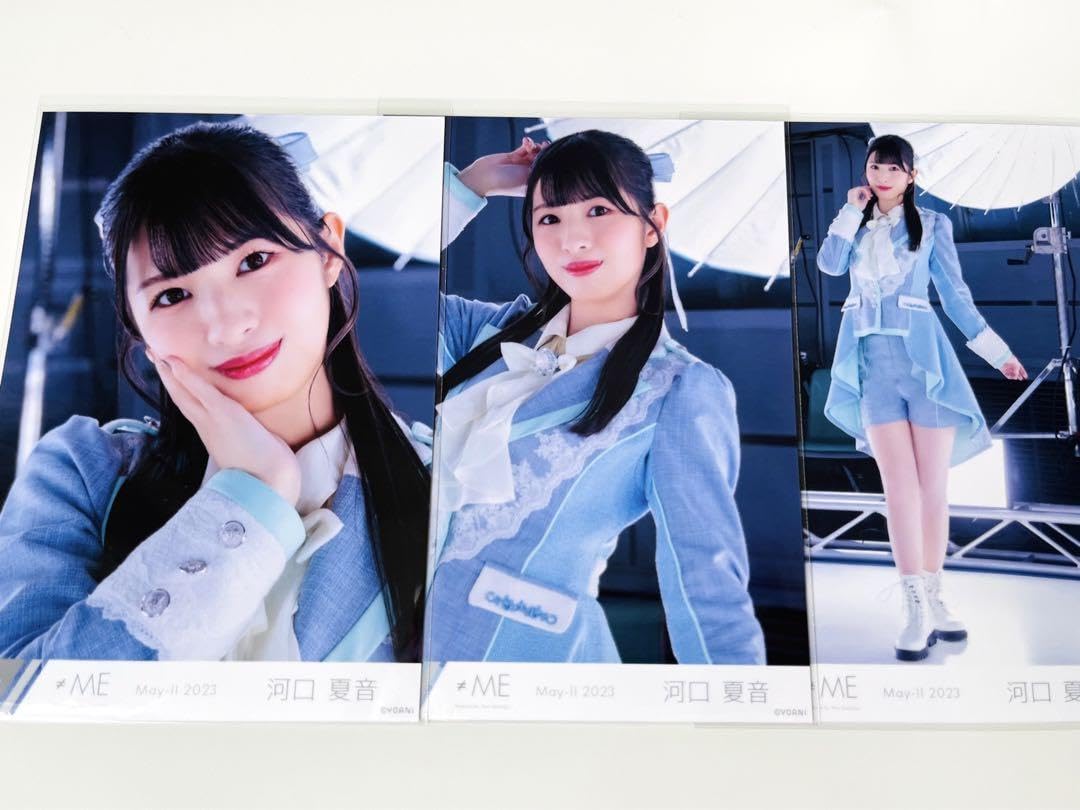 ノイミー ≠ME 河口夏音 直筆 サイン 生写真 直筆コメあり / May 2021