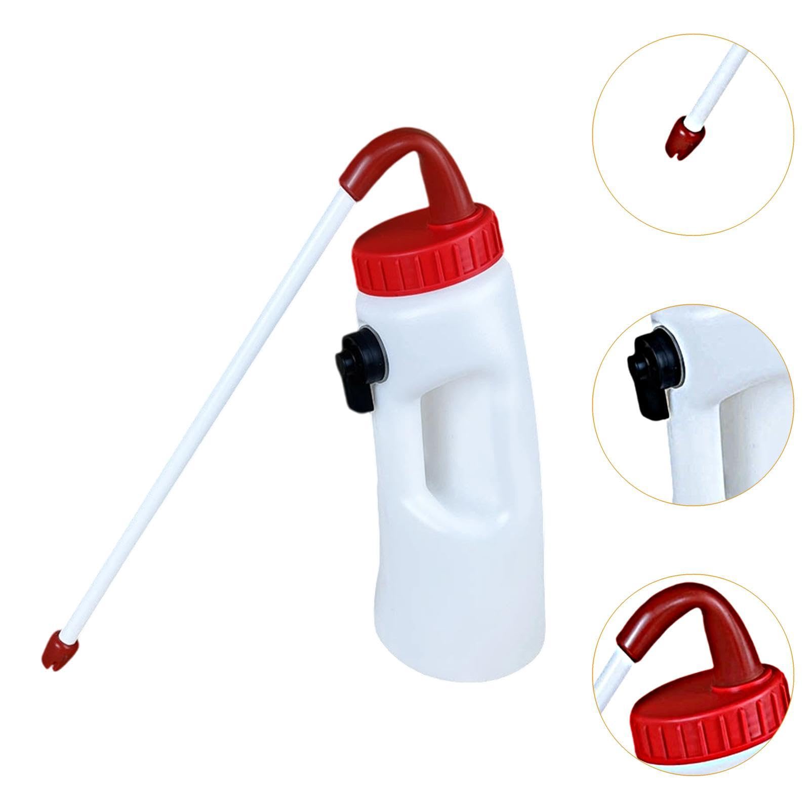 Milageto Kälberfütterer mit Griff für Nutztiere, landwirtschaftliche Geräte, Milchflaschenbecher, Kälber-Stillflasche für Vieh, Lämmer, Bullen, Kühe, 2.5l