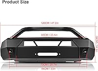 Vista 5 de Parachoques delantero resistente compatible con Toyota Tacoma 2016 2017 2018 2019 2020 2021 2022 2023. Parachoques delantero con espacio