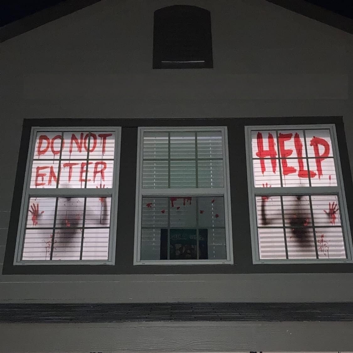 Giant Bloody Halloween Window Clings - Spooky Decor -7
