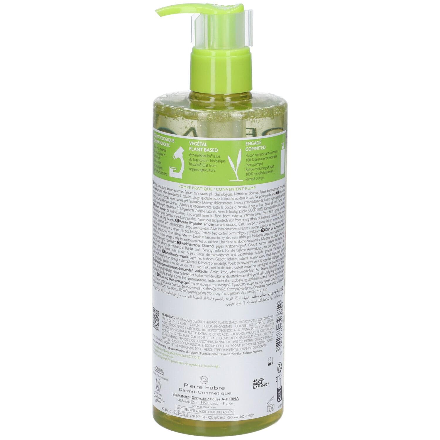 A-DERMA Exomega Control Shower Oil (500 ml)