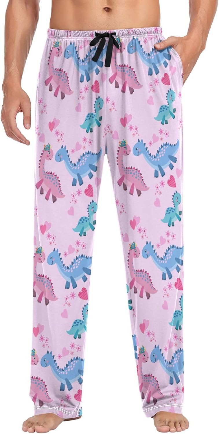 visesunny Stylish Men's Pajama Pants 100% Cotton Lounge Soft Warm Sleepwear Pants PJ Bottoms Drawstring and Pockets