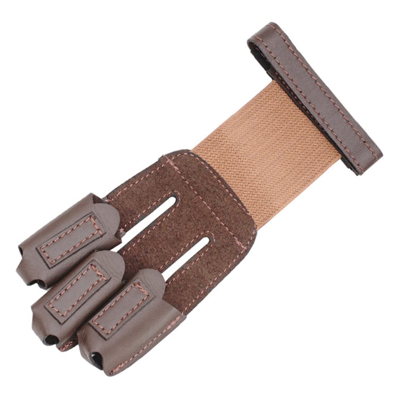 KOMBIUDA Cow Leather Archery Finger Guard Three Finger Protector for Bowstring Shooting Accessory for and Comfortable for Practice and Competition