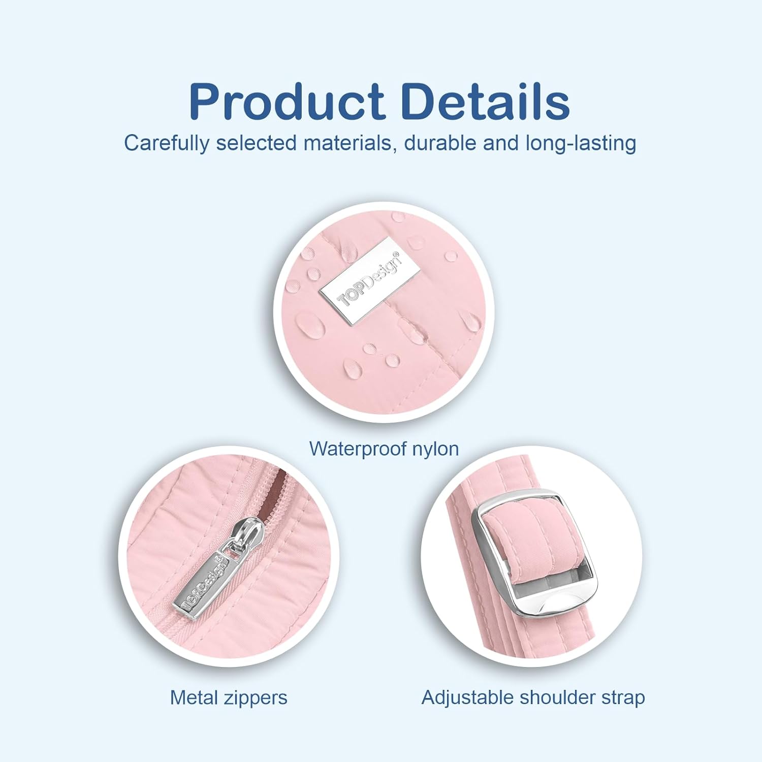 TOPDesign Quilted Puffer Shoulder Bag for Women, Trendy Lightweight Hobo Crescent Bag with Adjustable Strap - Image 6