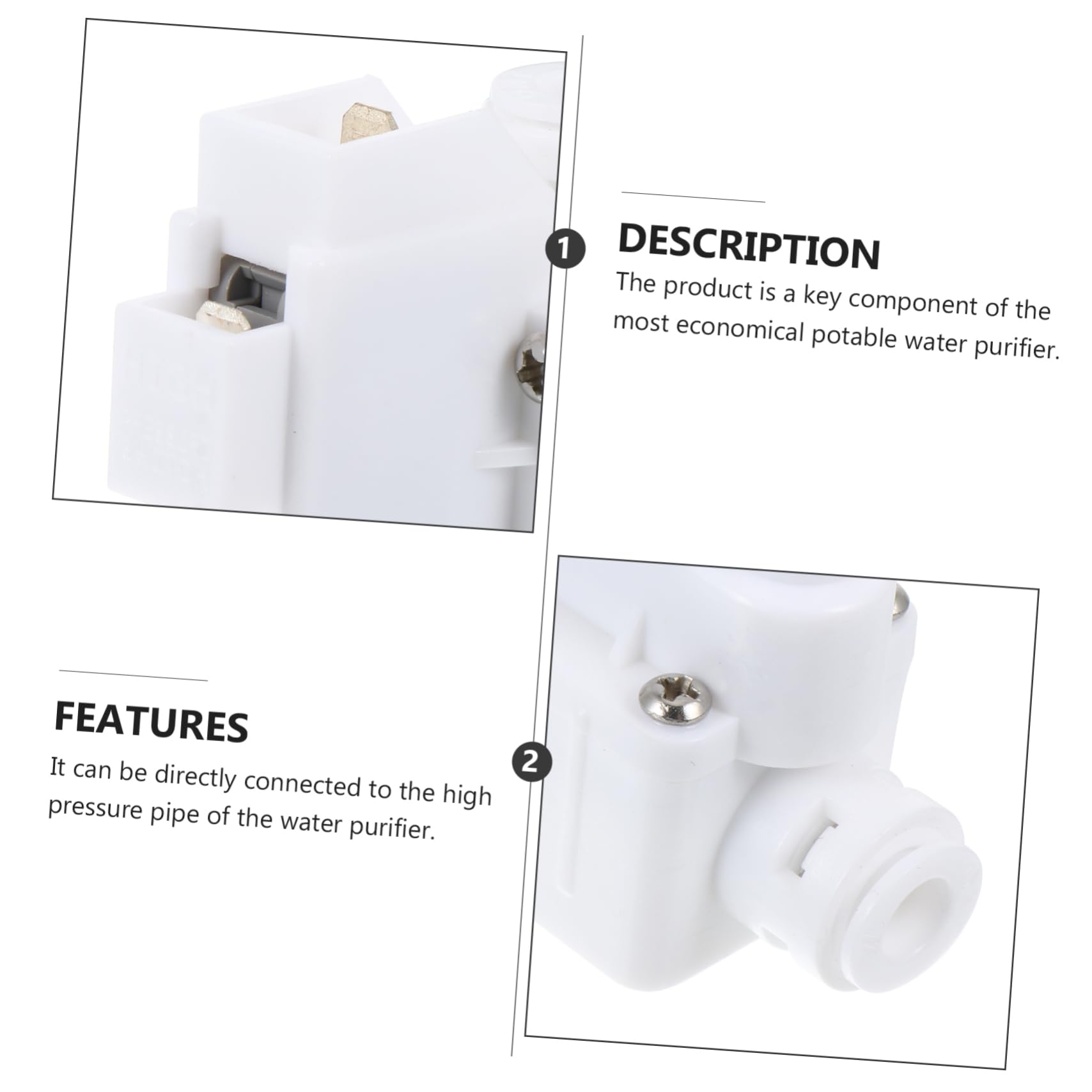 DOITOOL Pcs Ro Water Filter System Automatic Shut Off Valve Pressure Regulator for Home Office
