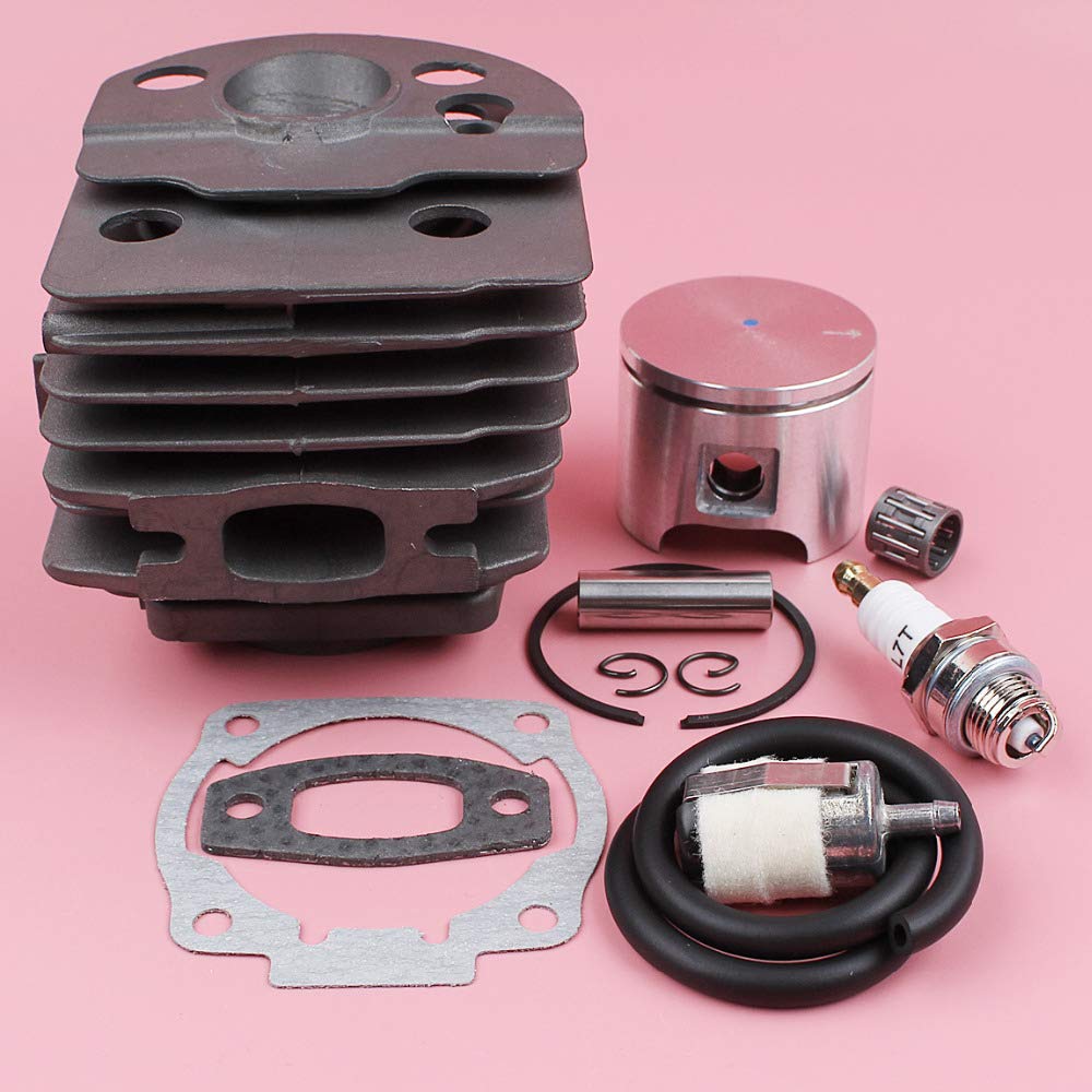 Kit de junta de bujía de línea de filtro de combustible de pistón cilíndrico for motosierra H 55 51, pieza de herramienta de jardín de 46mm