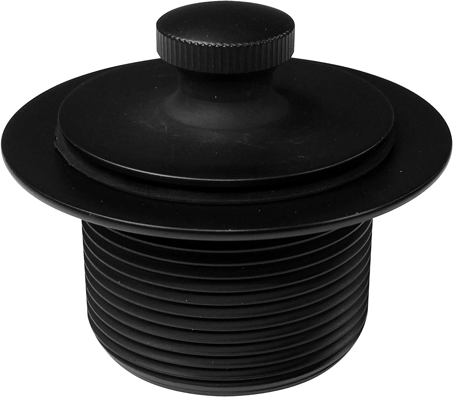 Westbrass Pull & Drain SCH. 40 - Desagüe de baño de PVC con Codo Superior de un Agujero, Negro Mate, D49721-62