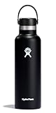 Water Bottle - Insulated Stainless Steel - Non Spill, Leakproof in 21 Oz Black